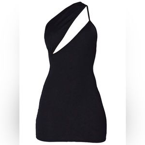 One shoulder cut out dress
